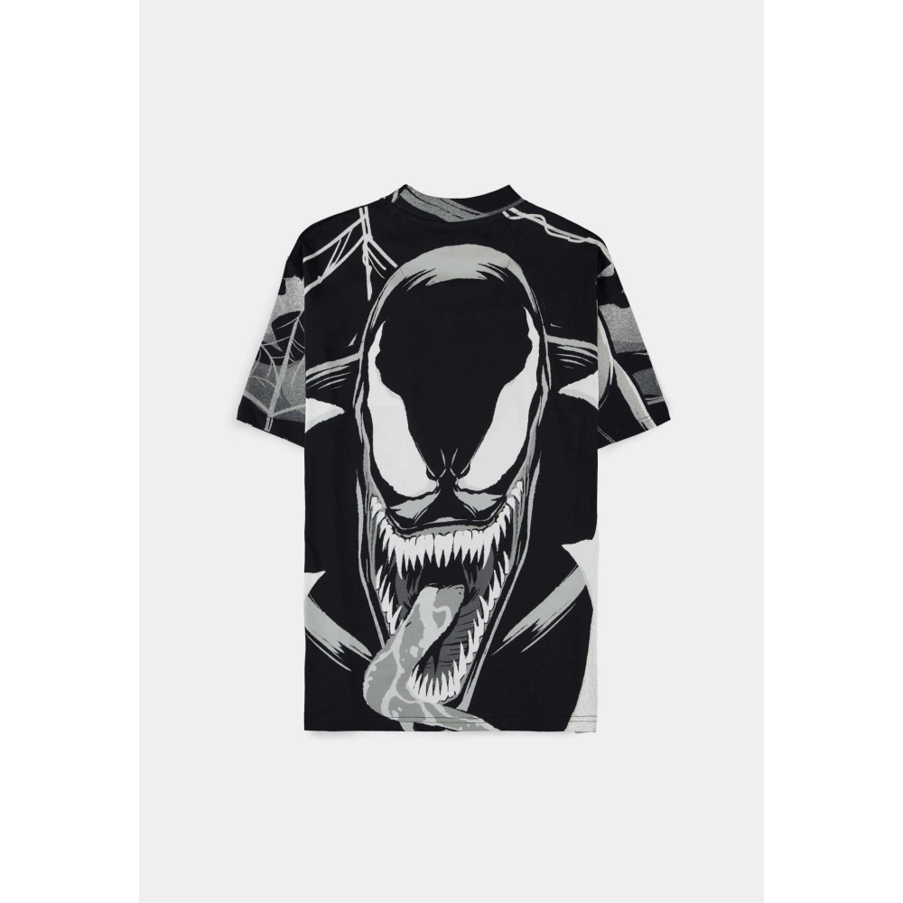 Marvel SpiderMan - Venom AOP Heren Tshirt - Zwart